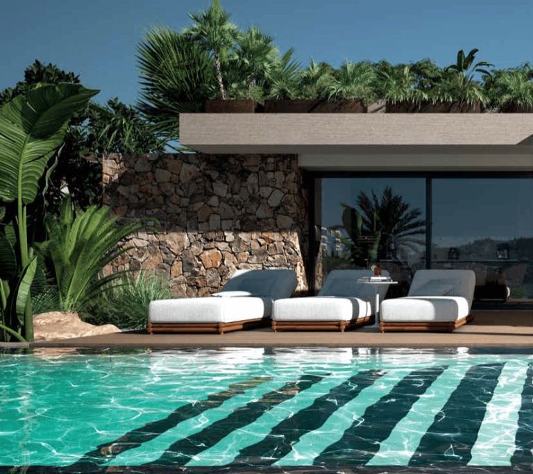Progettare un giardino con piscina: visione contemporanea del living outdoor di lusso